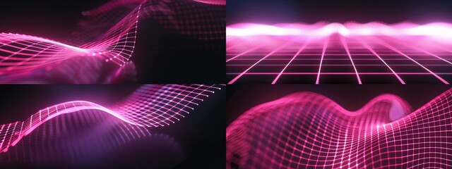 Pink Neon Glow A Monthly Event Celebration Generative AI