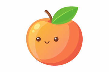 nectarine food vector illustration