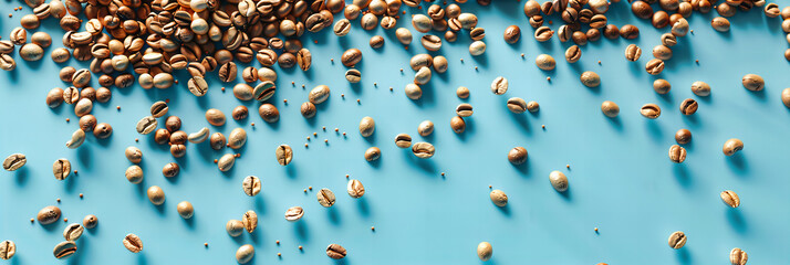 Raw Buckwheat and Coffee Beans, Healthy Ingredients on Wooden Background, Natural Food and Nutrition