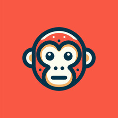 Monkey icon depicted in vector illustration.