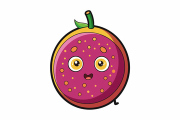 passionfruit vector illustration