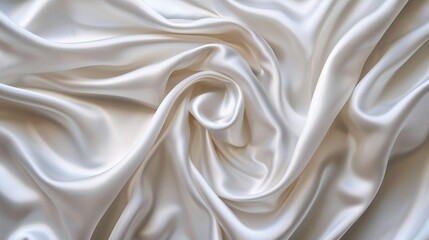 Fashionable Flow White Silk Swirls in the Wind Generative AI