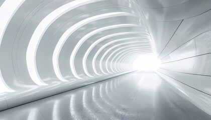 Illuminated Tunnel A Futuristic Glowing Pathway Generative AI