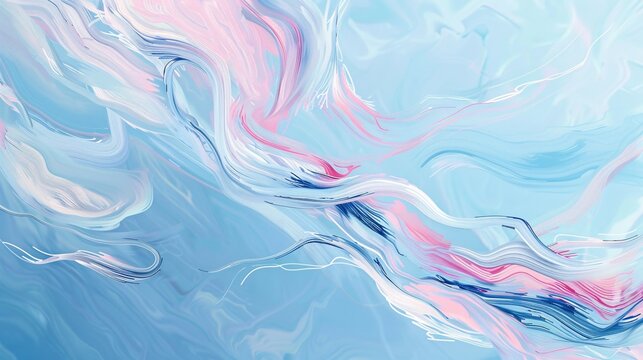 Pink and Blue Waves of the Month A Colorful Celebration of Women's History Month Generative AI