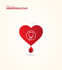 World haemophilia day, haemophilia  day creative design for social media banner, poster, vector illustration.