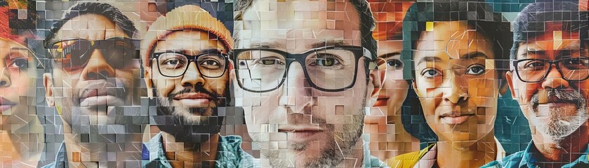 Art of Diverse Faces in Urban Setting
