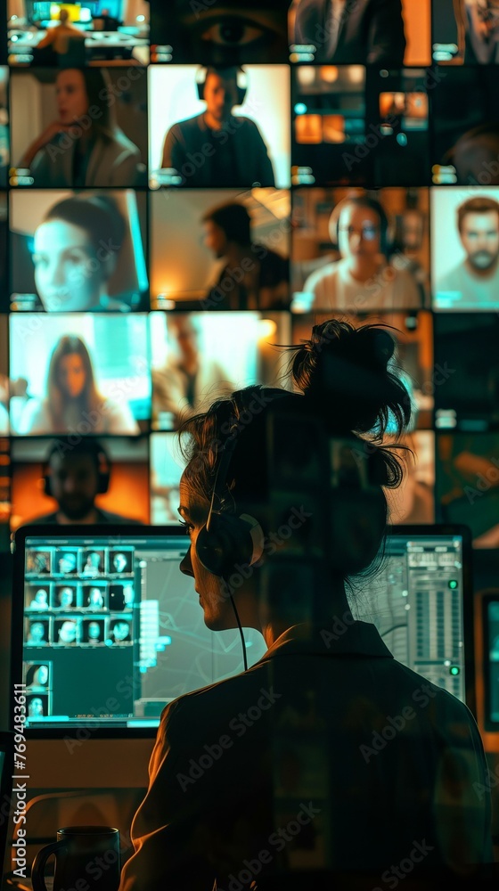 Poster cybersecurity analyst monitoring data