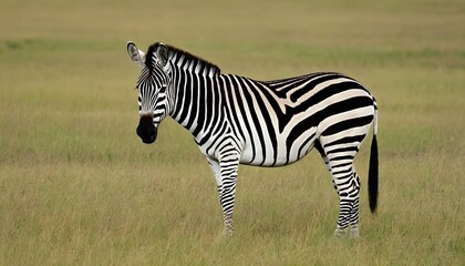 A Zebra With Its Stripes Blending Seamlessly Into