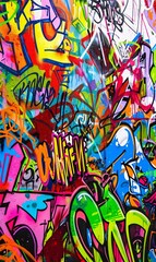 Colorful Graffiti Wall Art A Monthly Event Celebration Generative AI