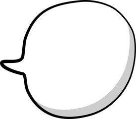 Black and white color speech bubble balloon, icon sticker memo keyword planner text box banner, flat png transparent element design