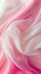 Obraz premium Detailed view of soft pink and white ombre fabric with a smooth gradient pattern, background, wallpaper