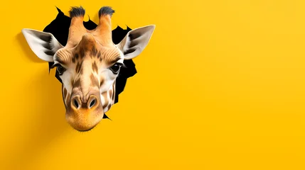 Foto op Canvas cute giraffe © jiejie