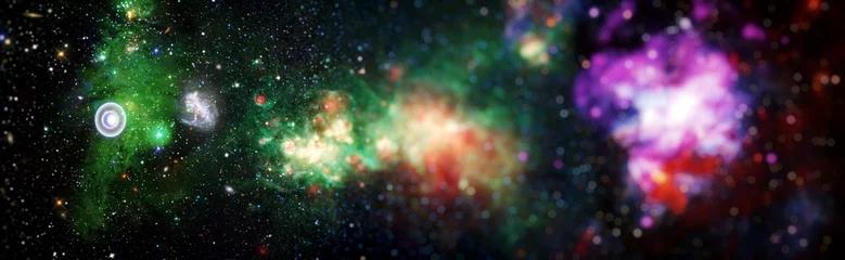 Zelfklevend Fotobehang Multicolor outer space. Star field and nebula in deep space many light years far from planet Earth. Elements of this image furnished by NASA. © Maximusdn