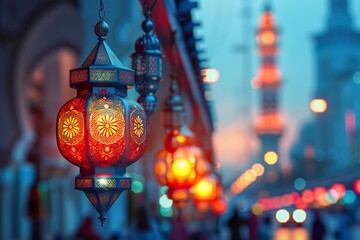 chinese lantern in the night