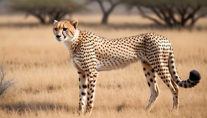 A Cheetah With Its Fur Sleek And Shiny Healthy