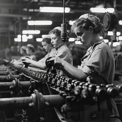 Vintage Industrial Machine Operation Labor Day