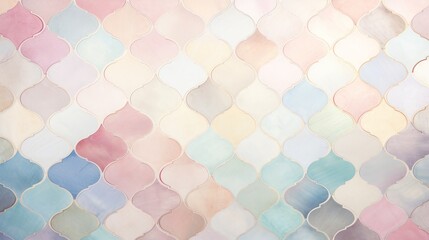 A vibrant multicolored background featuring a fish scale pattern design - obrazy, fototapety, plakaty