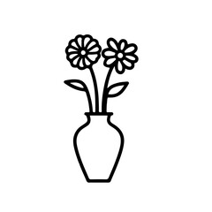 Obraz premium Flowers vase vector 