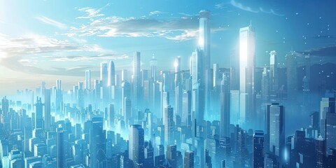 Generate an image of future cityscape