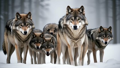 A Wolf With Its Pack United And Strong