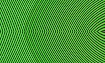 This is a close up image of a bright green surface with a pattern of concentric curved lines.