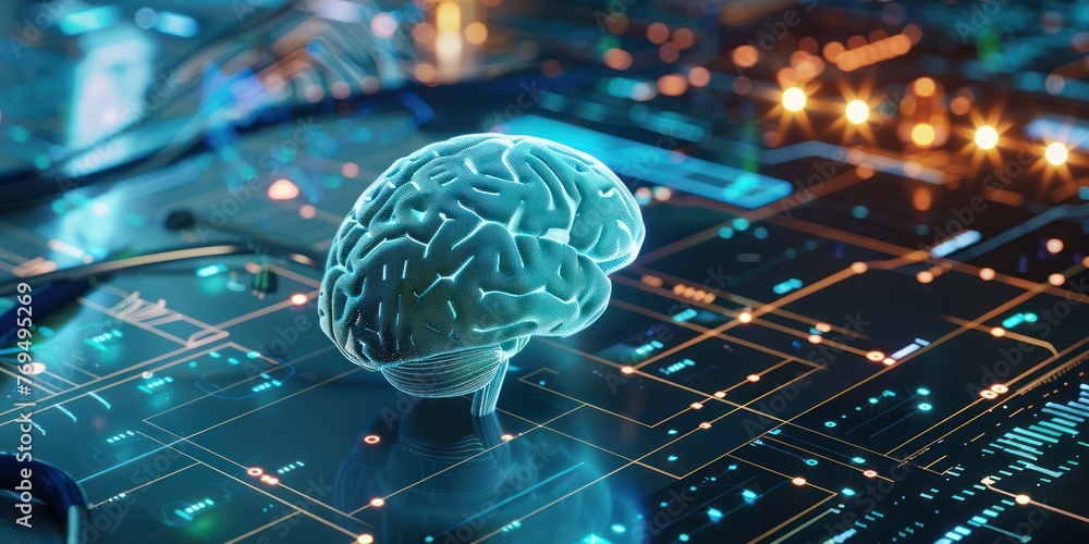 Poster generate an image of artificial intelligence health