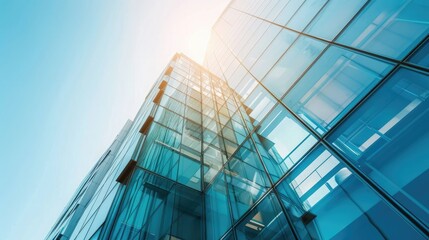 Modern office building detail. Architectural detail of modern skyscraper.