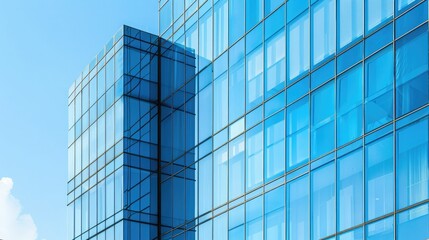 Obraz premium Modern office building detail. Architectural detail of modern skyscraper.