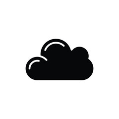 Cloud icon silhouette design template isolated