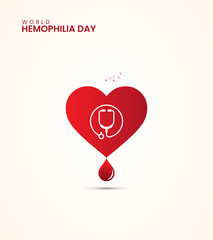 World haemophilia day, haemophilia  day creative design for social media banner, poster, vector illustration.