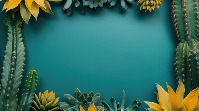 Mexican Cactus for Cinco de Mayo and Mexican Festival Concept 4K