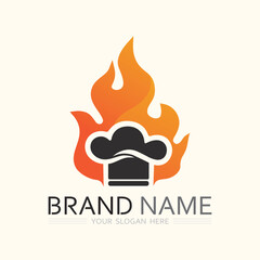 Hat chef logo template