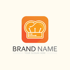 Hat chef logo template