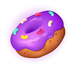 Purple Decorated Donut