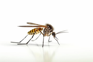 Mosquito isolated on a white background - obrazy, fototapety, plakaty
