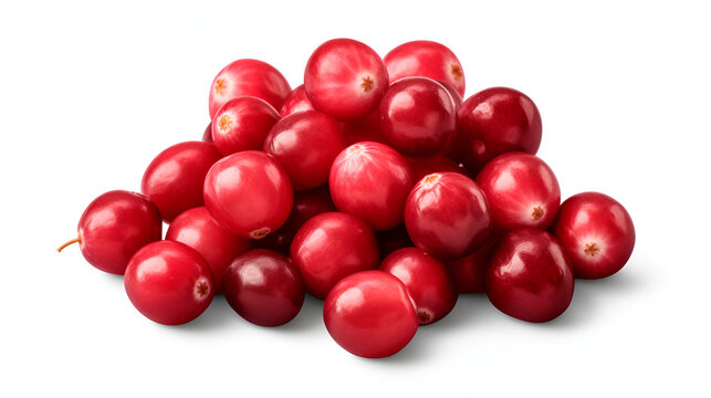 Cranberries top view. red, ripe cranberries macro view., Cranberry as background and texture. Generative AI.
