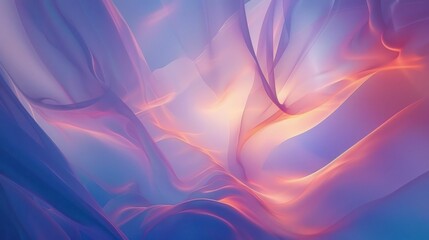 Surreal Waves of Color Blend in Abstract Digital Artwork