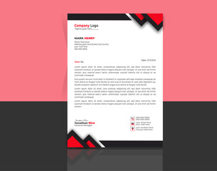 Clean and professional corporate company business letterhead template design with color variation bundle. Modern and abstract business letterhead template 