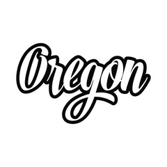 Vector Oregon text typography design for tshirt hoodie baseball cap jacket and other uses vector - obrazy, fototapety, plakaty