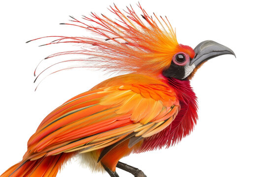 Colorful Bird With Long Feathers on Head