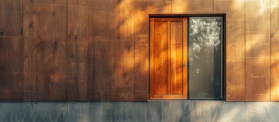 Wood panel and glass window