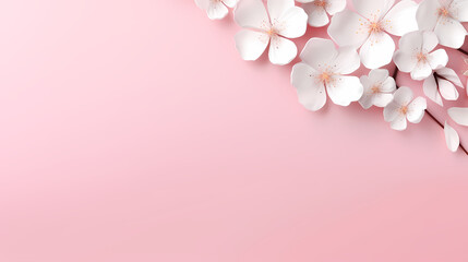 Fototapeta premium Flower frame with copy space