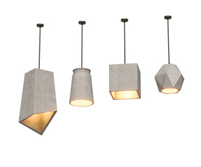 Cement Pendant Light or modern cement lights. Modern minimal concrete ceiling lamps