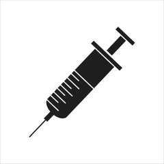 syringe vector icon line template