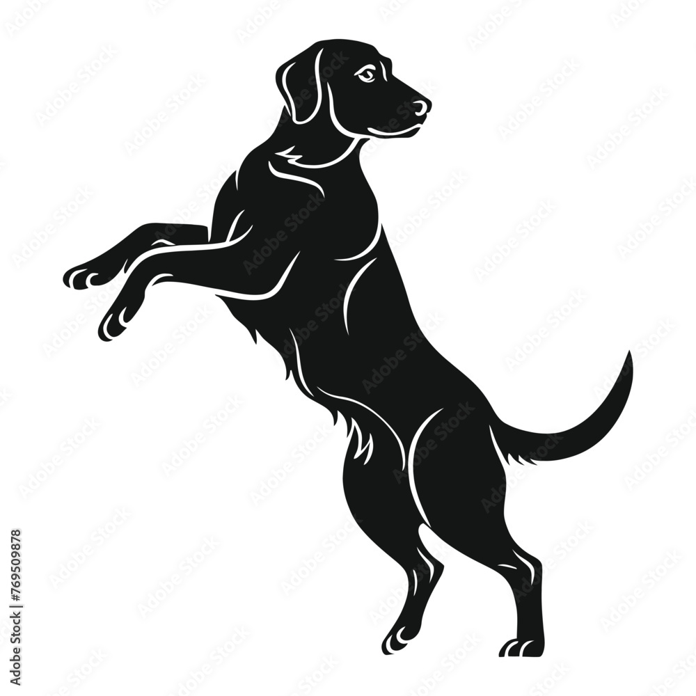 Poster Labrador Retriever Silhouette