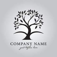 Obraz premium Branch plant logo company icon symbol vector image on the white background