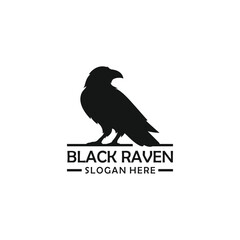 Naklejka premium Raven logo vector