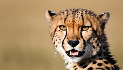 A Cheetah With Its Fur Bristling Agitated