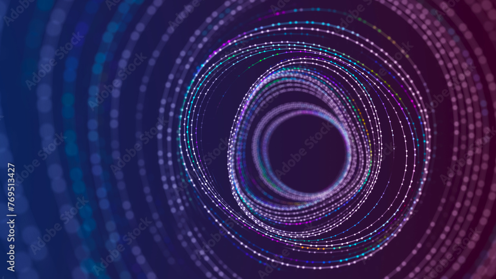Poster digital technology background. big data visualization. technology and science. 3d rendering.