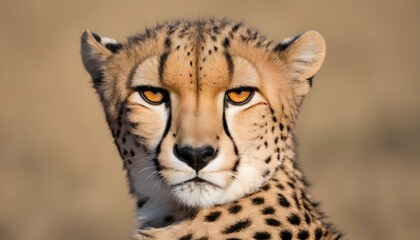 A Cheetah With Its Eyes Half Closed Focused